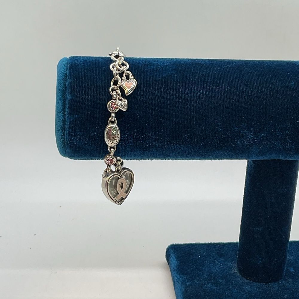 Brighton Power of Pink Legacy Heart Charm Bracelet - Picture 6 of 6